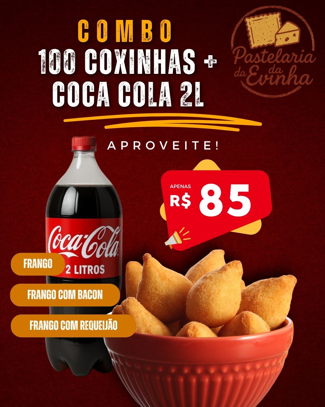 Banner Promocional Pastelaria da Evinha